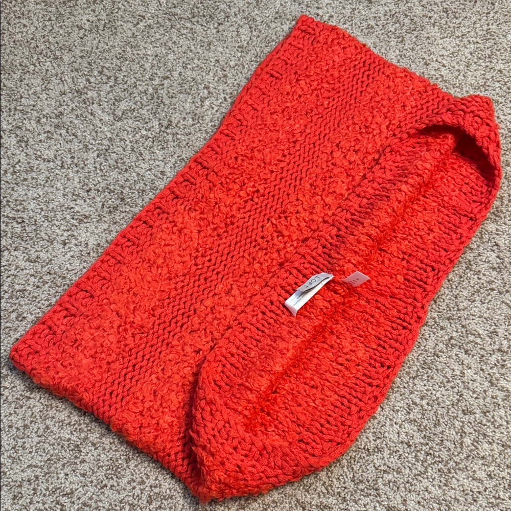 LOFT Vibrant Orange Knit Scarf 🧣 *New